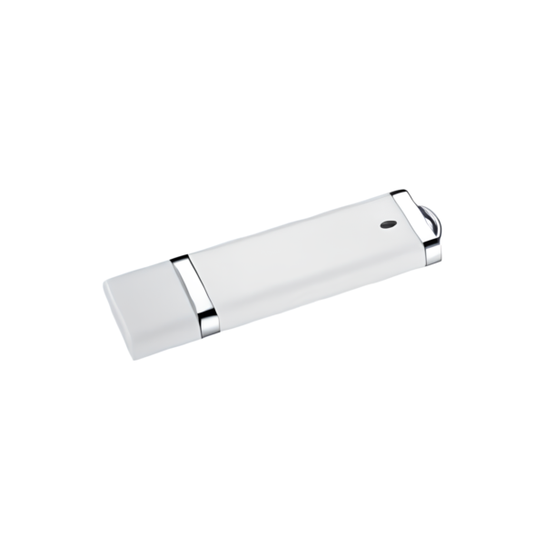 Usb flash 32gb με καπάκι σε λευκό χρώμα